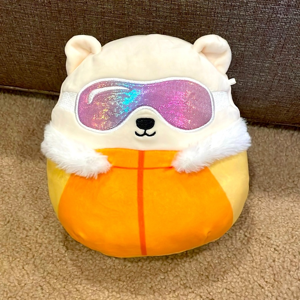 Squishmallows- Brooke the Polar Bear in ski goggles